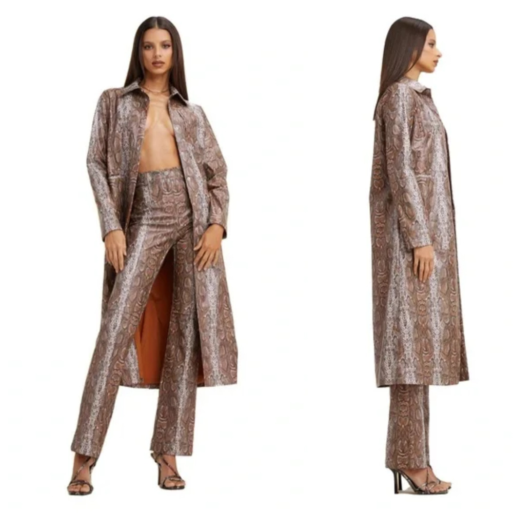 I.AM.GIA Women's XS Niamh faux Snakeskin Trench Coat